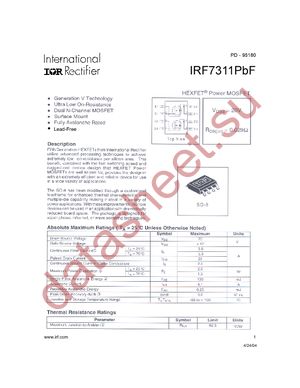 IRF7311PBF datasheet  